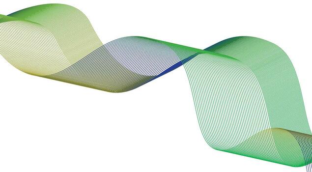 Abstract Wavy Blend Curved Lines Gradient Color Design Background Illustration vector