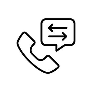 Call back icon phone icon with a speech bubble and arrows indicating a call return design. vector