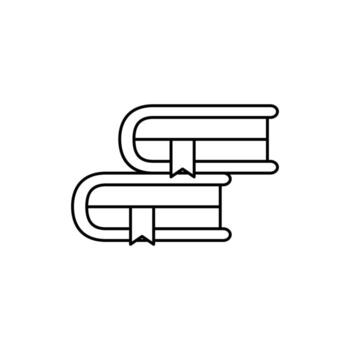 apilar de libros con marcadores icono diseño vector