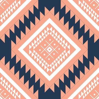 intrincado geométrico modelo presentando simétrico diseño y negrita colores vector