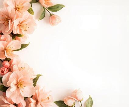 clean, elegant floral frame design on a white background, minimalist and sophisticated aesthetic, suitable for a wedding invitation, greeting card, or announcement photo