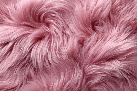 A close-up, eye-level shot focuses on the texture of a plush, pink area rug. A wallpaper background abstract design with elegant baby pink fur photo