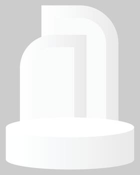 Combination of Two Rectangle with White Circle Podium Winner Platform or Product Display vector