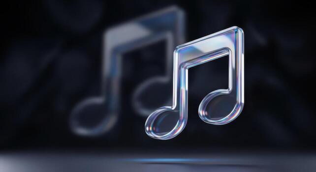 resumen musical Nota símbolo representando sonido y melodía foto