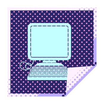 en dator mus och tangentbord på en polka punkt bakgrund png