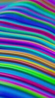 liscio 3d animazione di colorato curve con profondità prospettiva e morbido sfocatura. vivace e astratto, Perfetto per dinamico sfondi e creativo immagini. video