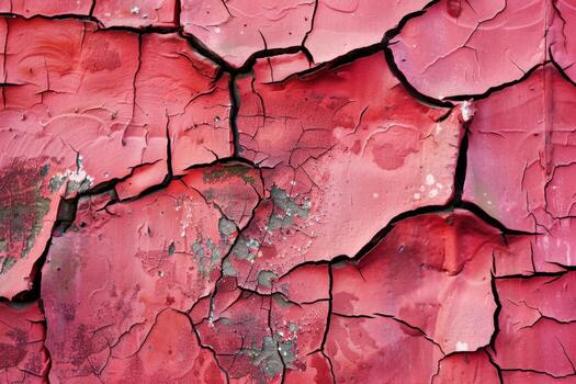 A close up of a red painted wall photo