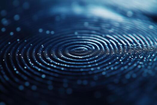 A close up of a fingerprint with water droplets photo