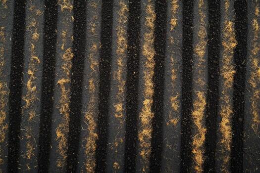 A close up of a rusty metal surface with black paint photo