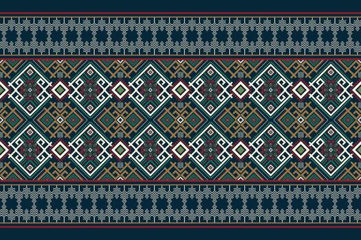 Geometric ethnic oriental pattern traditional,abstract pattern on black background,Geometric floral patterns. vector