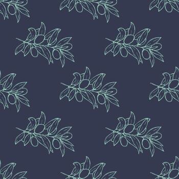 impresión modelo sin costura modelo con aceituna ramas para decorativo imprimir, envase papel, saludo tarjetas, fondo de pantalla y tela vector