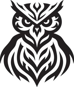 Wise owl head logo design featuring a sophisticated and intelligent avian illustration for branding and identity applications vector