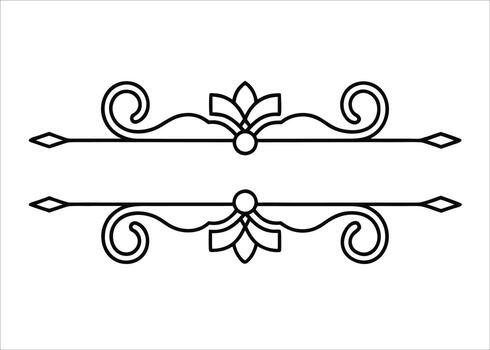 Elegant art deco style decorative line divider and text border design for sophisticated branding and layouts vector