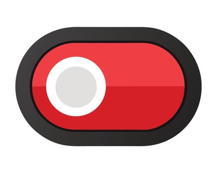 Sleek Red and Black OnOff Toggle Switch Button Minimalist Design for User Interface, Website, or App vector