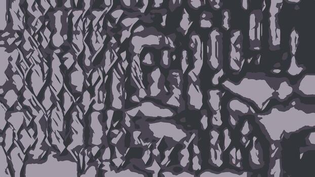 An abstract and chaotic pattern featuring a mix of distorted, jagged shapes and smooth blobs. The grey and muted purple color palette creates an edgy and modern aesthetic. vector