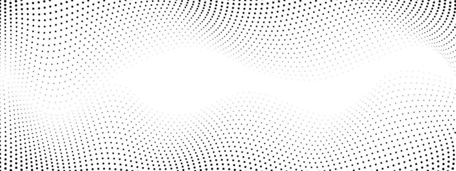 Curved halftone wave pattern with dotted texture. Abstract optical effect in a modern pop art design. background for posters, web graphics, and stylish layouts. vector