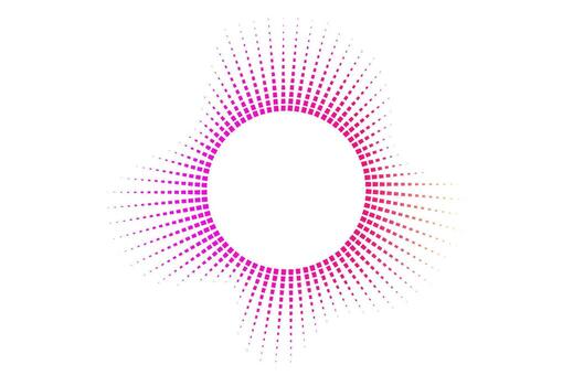 Glowing circular wave in multicolor neon tones. Modern abstract background symbolizing frequency, energy, and sound. illustration. vector