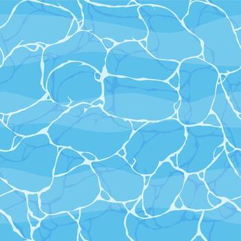 Water surface background. Reflections on the water. Texture of surface water top view. Seamless pattern. vector