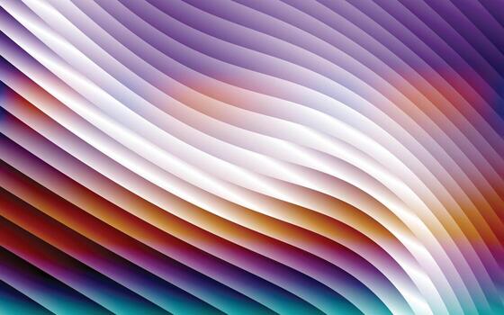 futuristic holographic glass texture with ribbed curves and luminous gradient tones, abstract modern background for stylish digital, web, and print design works vector