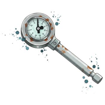 un' argento coppia chiave inglese con un' circolare comporre e alcuni ruggine macchie su un' pianura colorato ambientazione spazio su trasparente sfondo png