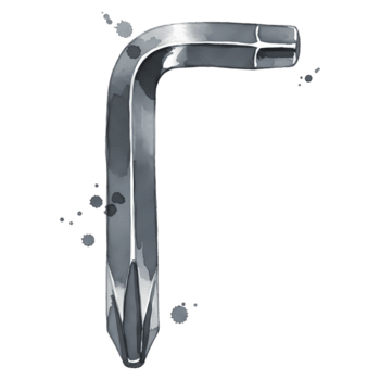 isometrico Visualizza di un' metallo l sagomato Cacciavite con un' attraversare sagomato testa isolato su un' pianura ambientazione su trasparente sfondo png