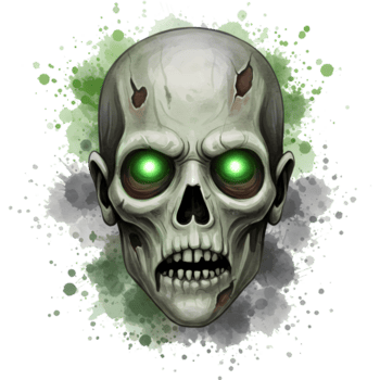 A dramatic cape with a high collar and ornate clasp against a splattered watercolor style design effect on transparent background png