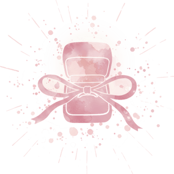 Watercolor style perfume bottle with bow and splatter effect on a transparent canvas design element on transparent background png