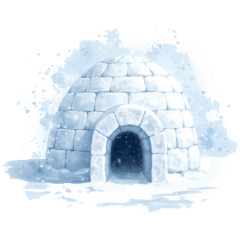 un iglú estructura hecho de nieve bloques con un visible Entrada en un invernal ajuste con nieve alrededor eso en transparente antecedentes png