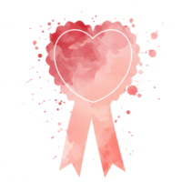 un acuarela corazón conformado cinta con papel picado en un sólido zona creando un romántico estético diseño en transparente antecedentes png