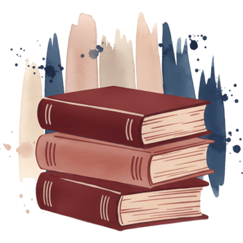 une empiler de Trois livres avec aquarelle coups de pinceau derrière leur dans en sourdine couleurs et une Facile conception sur transparent Contexte png