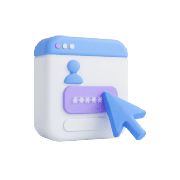 Secure access with digital authentication on a transparent backdrop for modern online safety png