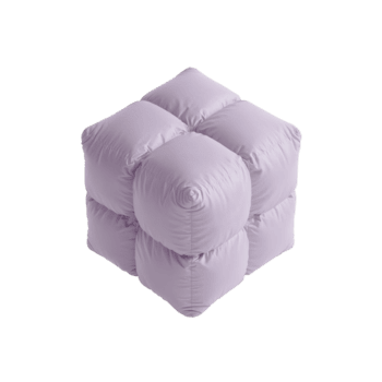 abstrait lavande bouffi cube structure avec répéter arrondi carré éléments sur transparent png