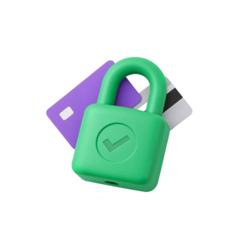 säkra transaktioner avbildad genom en stiliserade hänglås och flytande kreditera kort tolkning png