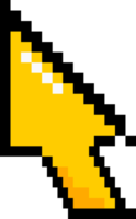Yellow arrow mouse pixel png