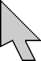 cinzento seta rato pixel png