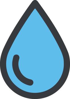 Blue Water Drop Icon Simple Design Element. vector