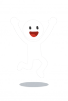 animado saltar stickman ícone png