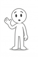 curioso Perguntando stickman ícone png