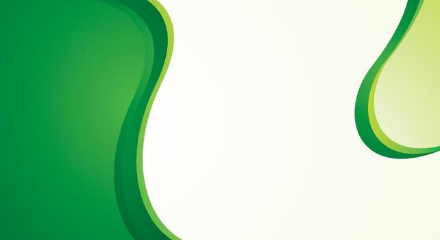 Green gradient smooth curved wave background illustration vector