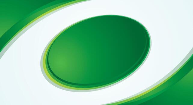 Illustration of a smooth curved gradient green background with a circle in the center vector