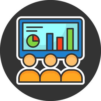 Training Session Minimal Filled Circle Icon vector