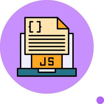 Javascript File Filled Circle Icon Design vector