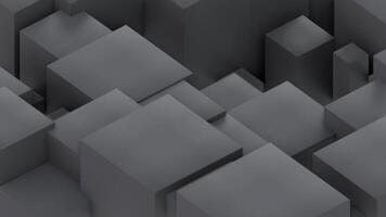oscuro gris resumen cubitos profesional geometría fondo, sin costura lazo 3d animación video