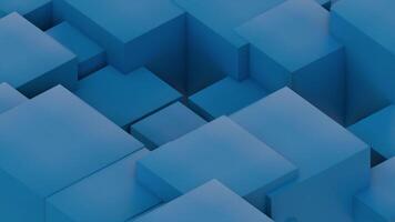 Blue Corporate Abstract Cubes Minimal Geometry Background, Seamless Loop 3D Animation video