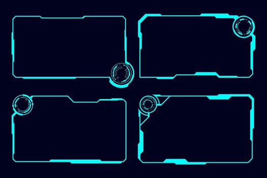 frame technology futuristic interface element vector