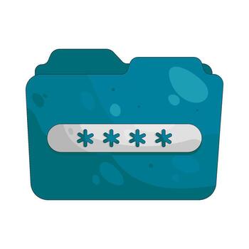 ilustración de contraseña protegido carpeta vector