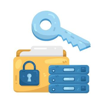 ilustración de datos seguridad vector