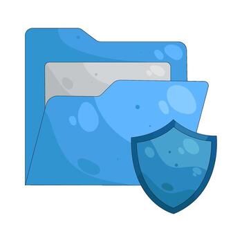 ilustración de protegido carpeta con proteger vector