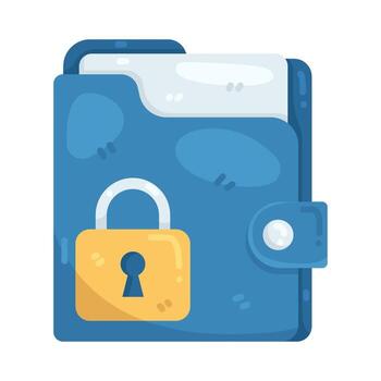 asegurado carpeta ilustración vector