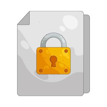 ilustración de bloqueado archivo candado vector